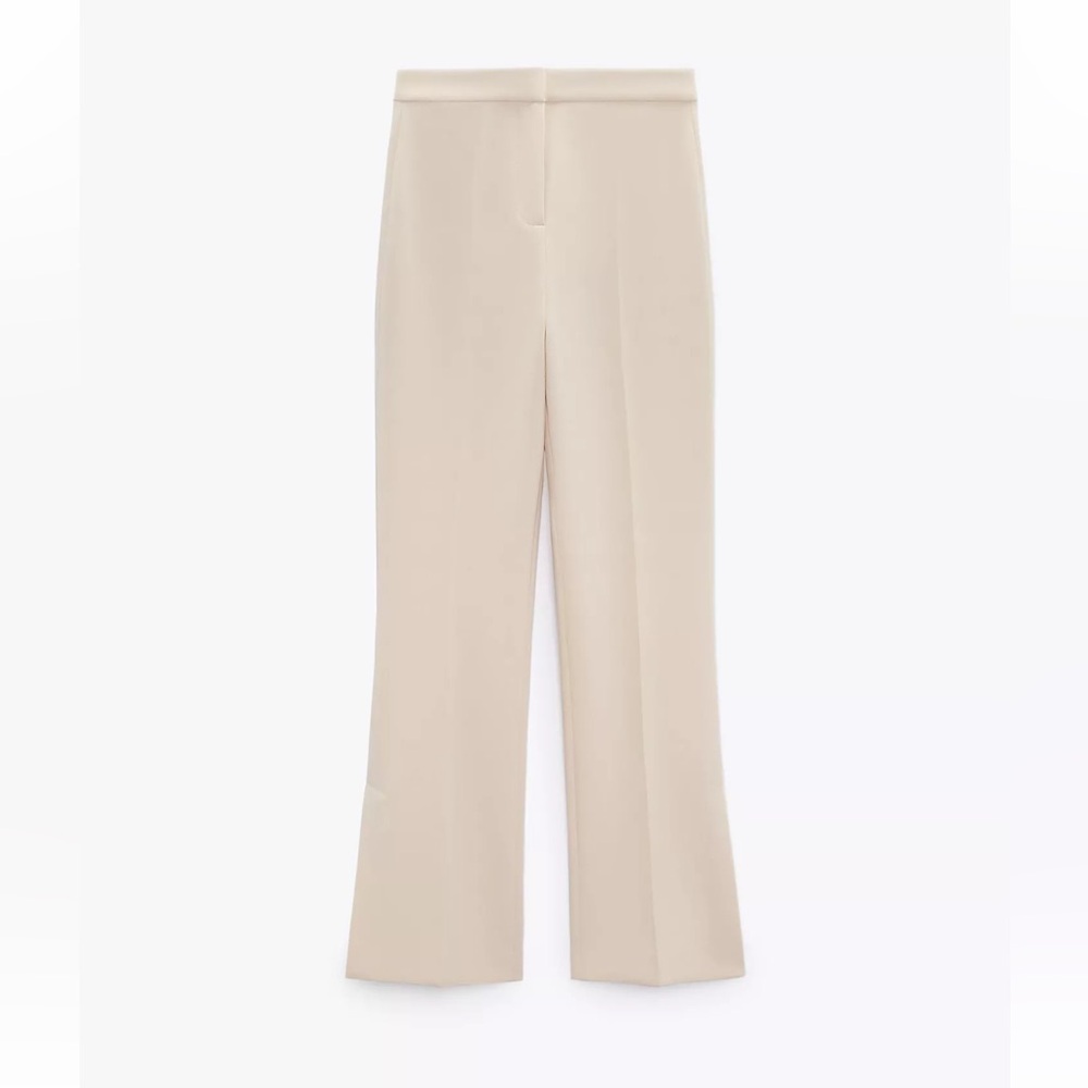 Zara Straight Leg Pants with Side Slits